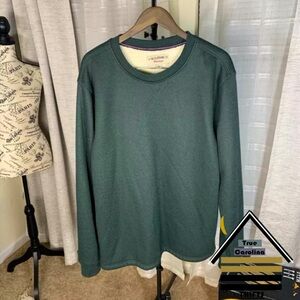 XXL The B.C. Clothing Heritage mens Fleece Long Sleeve Green Waffle Knit SKU 457
